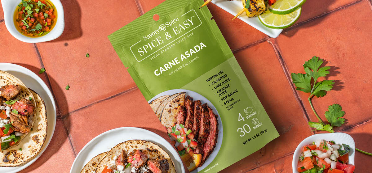 Carne Asada meal with Carne Asada Spice & Easy mix