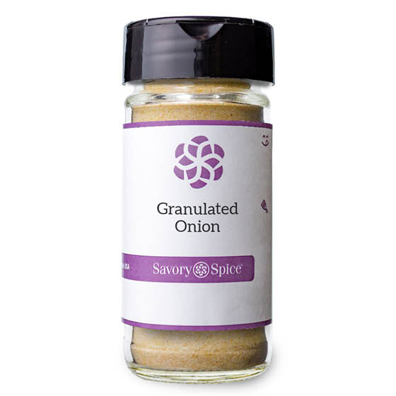 Granulated Onion in a spice jar