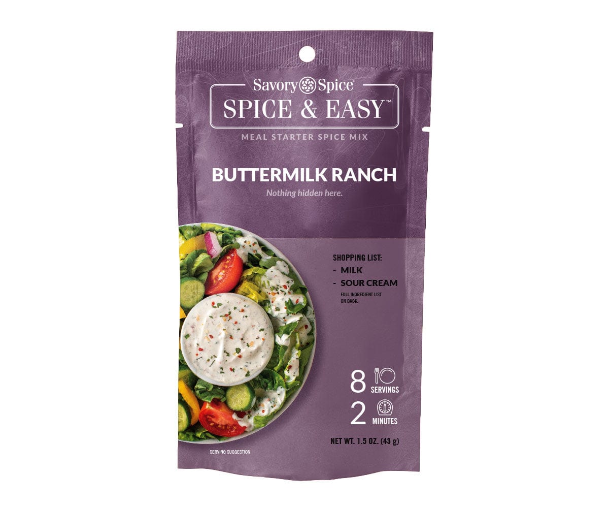 Package of Buttermilk Ranch Spice & Easy on a white background