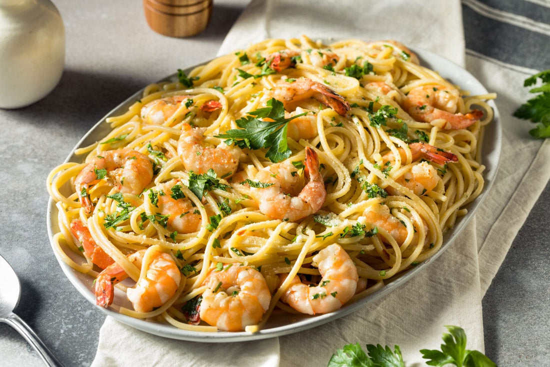 Black Garlic Shrimp Scampi