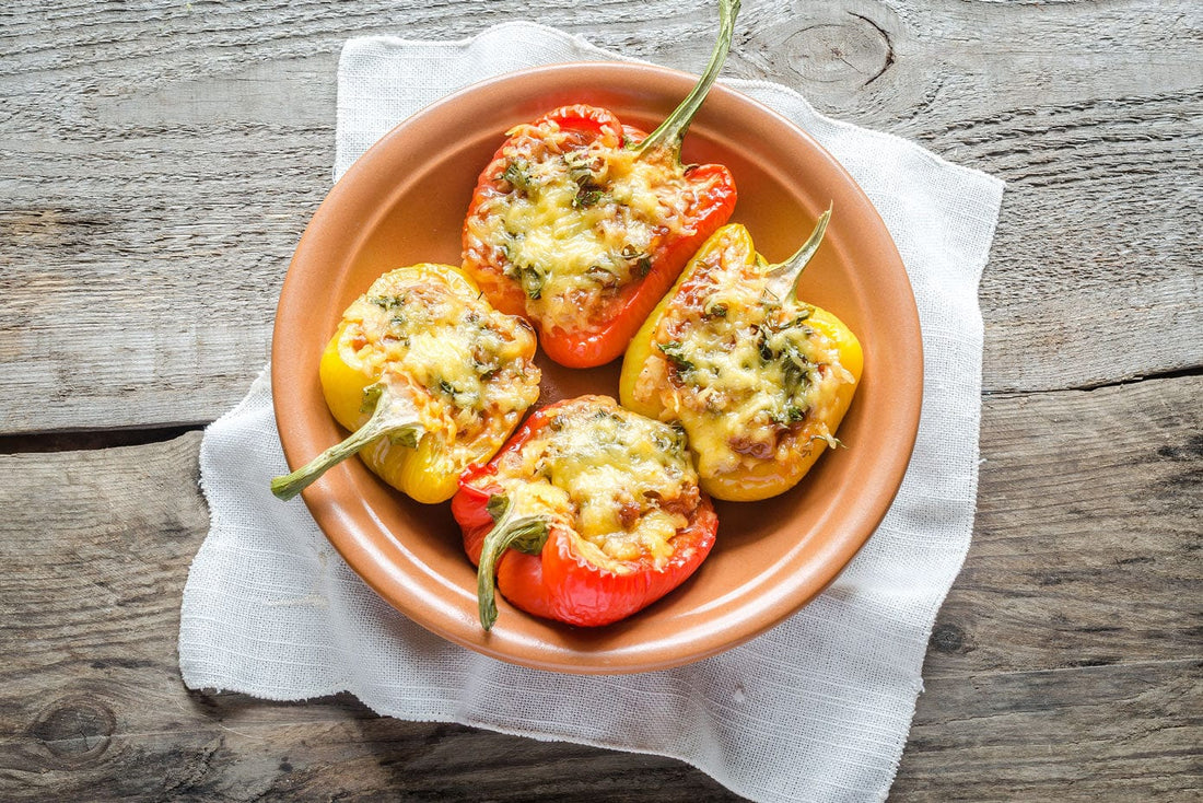 Cauliflower “Rice” Stuffed Peppers