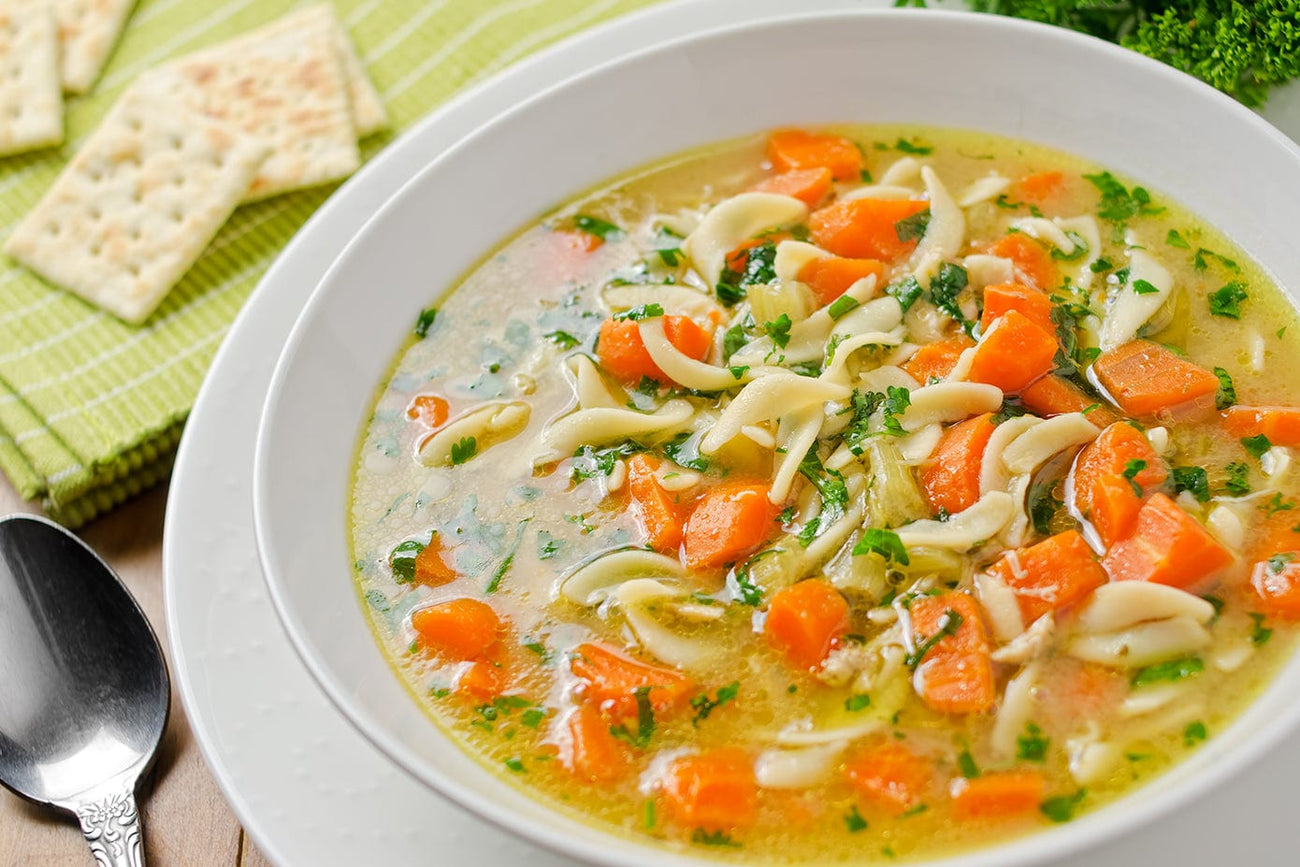 Classic Chicken Noodle Soup with Poultry Seasoning