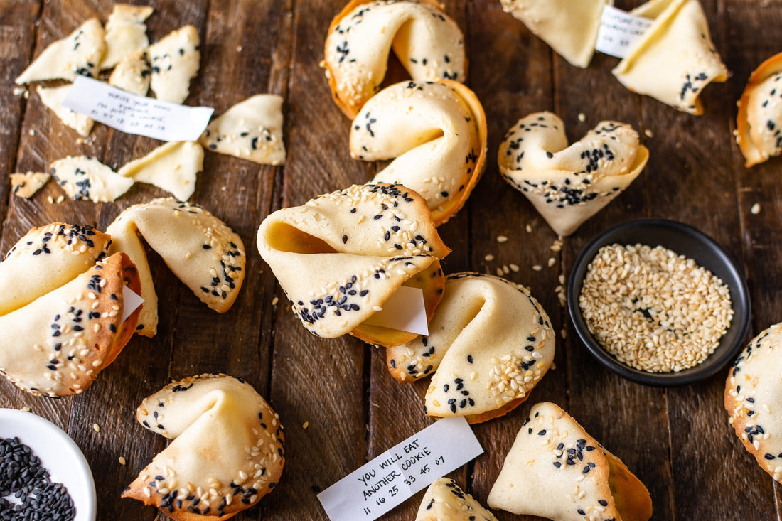 Honey Sesame Fortune Cookies