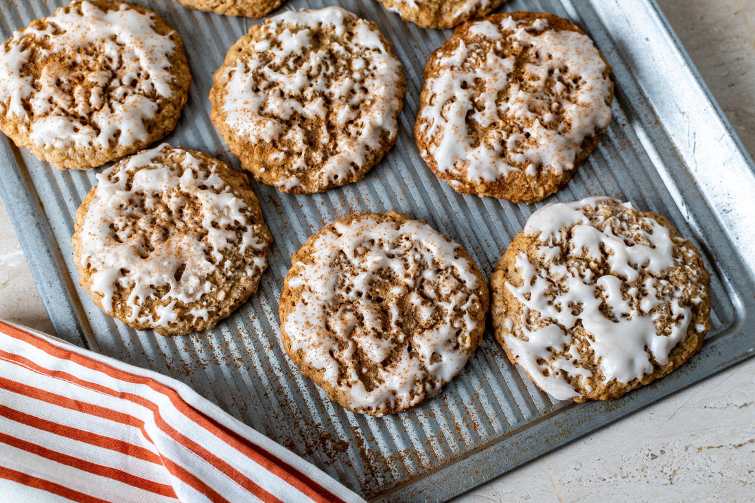 Iced Spiced Oatmeal Cookies
