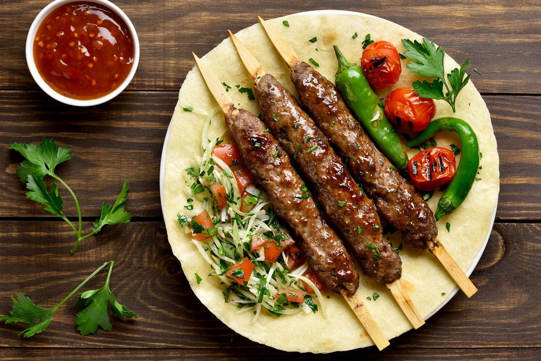 Lamb Kebabs with Baharat Glaze