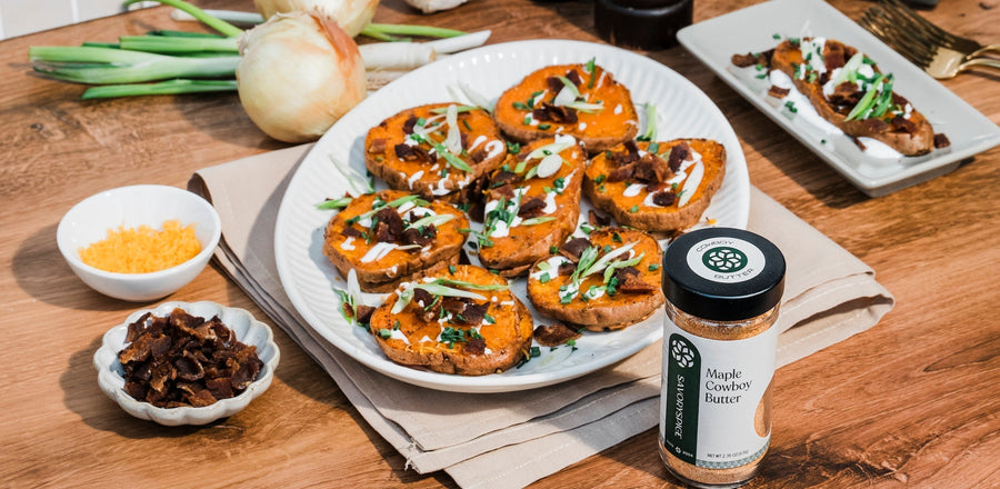 Loaded Cowboy Butter Sweet Potato Bites