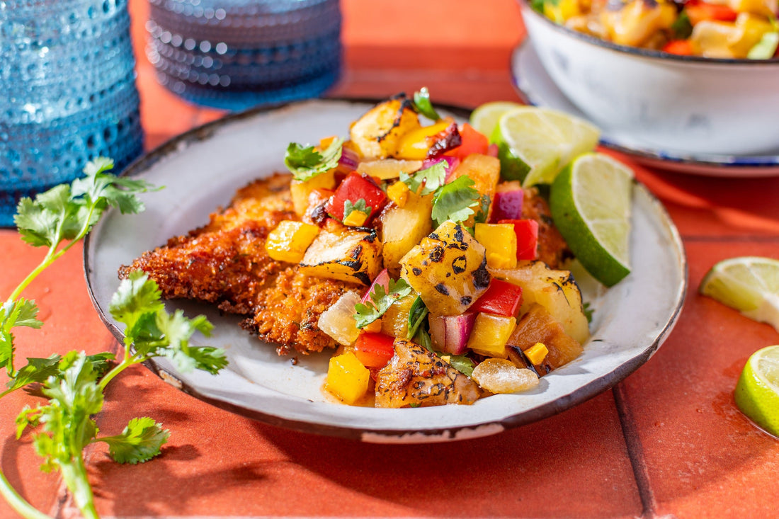 Roasted Pear and Pineapple Summer Salsa