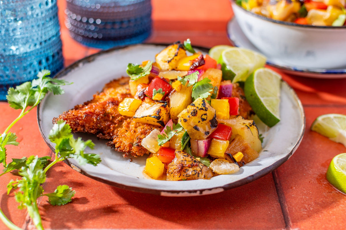 Roasted Pear and Pineapple Summer Salsa