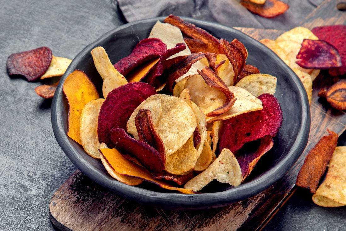Tri-Chips with Creamy Mustard Parmesan Dip