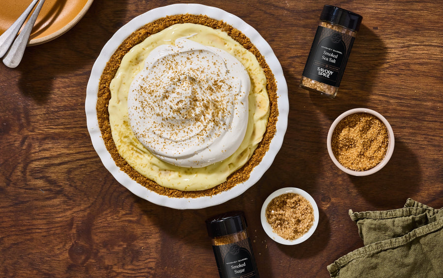Banana Cream Pie with Salted Bourbon Whipped Cream