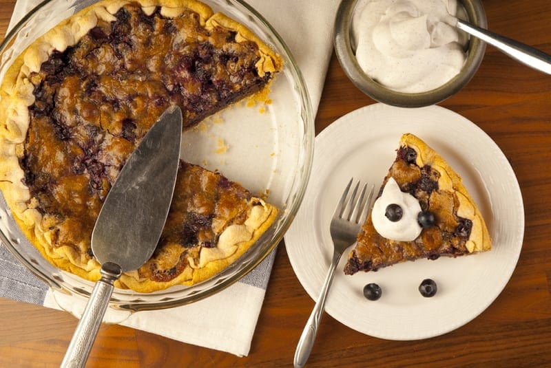 Blueberry Chai Chess Pie