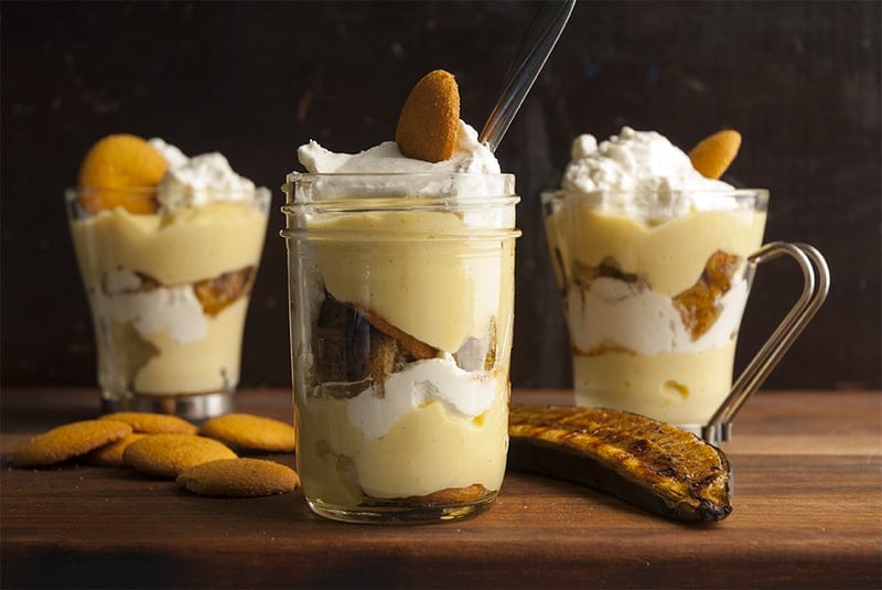 Bourbon and Grilled Banana Pudding