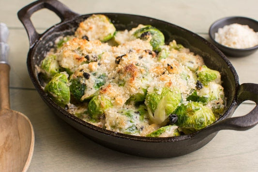 Brussels & Black Garlic Gratin