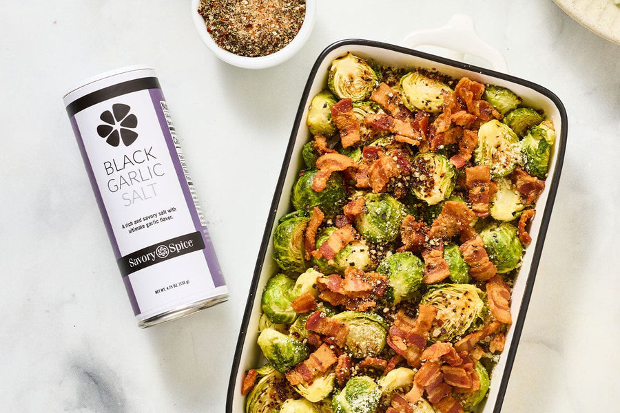 Maple-Glazed Brussels Sprouts with Bacon & Walnut Oil