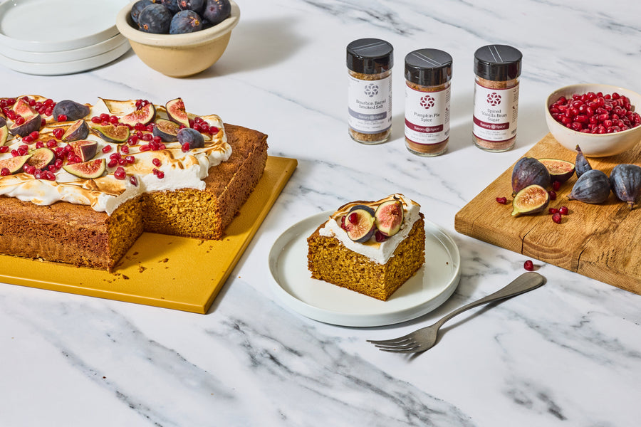 Bourbon Barrel Salted Pumpkin Sheet Cake