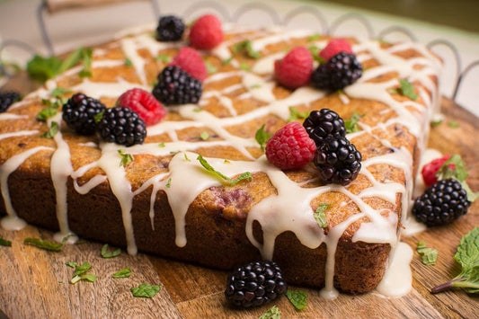 Cardamom Berry Olive Oil Cake
