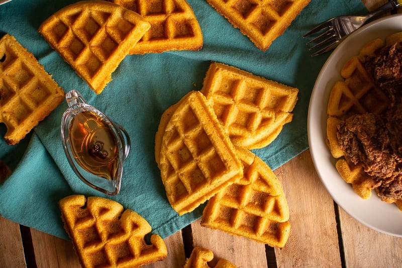 Savory Cornmeal Waffles