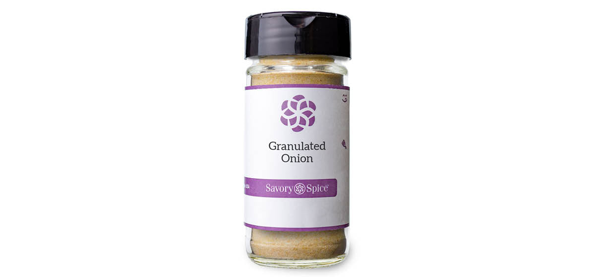 Granulated Onion in a spice jar