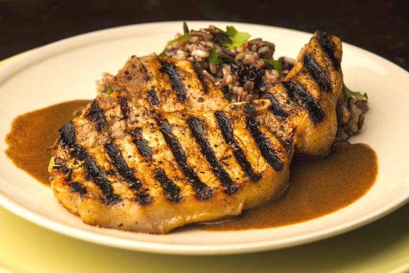 Grilled Chai Pork Chops & Gravy