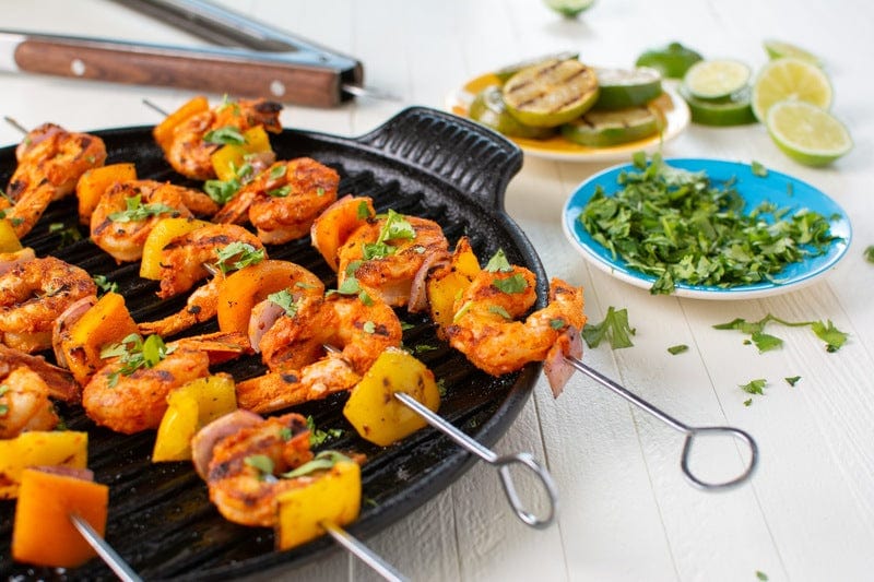 Honey Sriracha Lime Shrimp Skewers