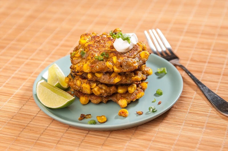 Lemon Curry Corn Fritters