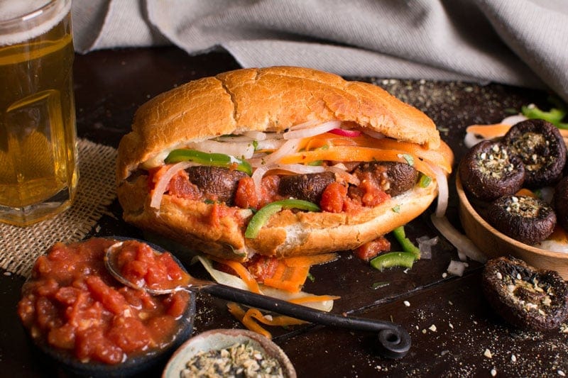 Mushroom Banh Mi Sandwich
