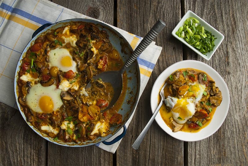 Mushroom and Cherry Tomato Shakshuka