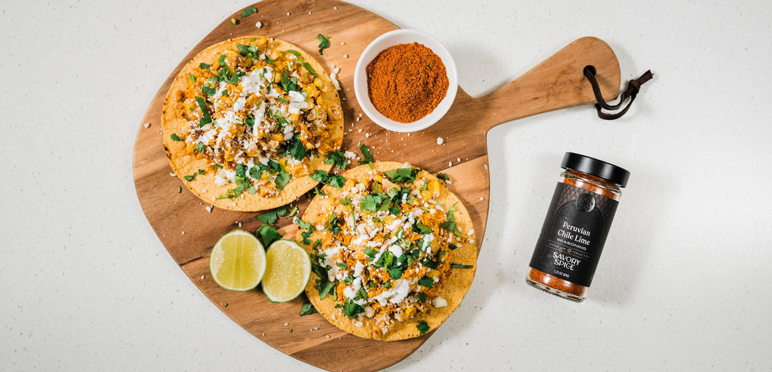 Peruvian Street Corn Chicken Tostadas