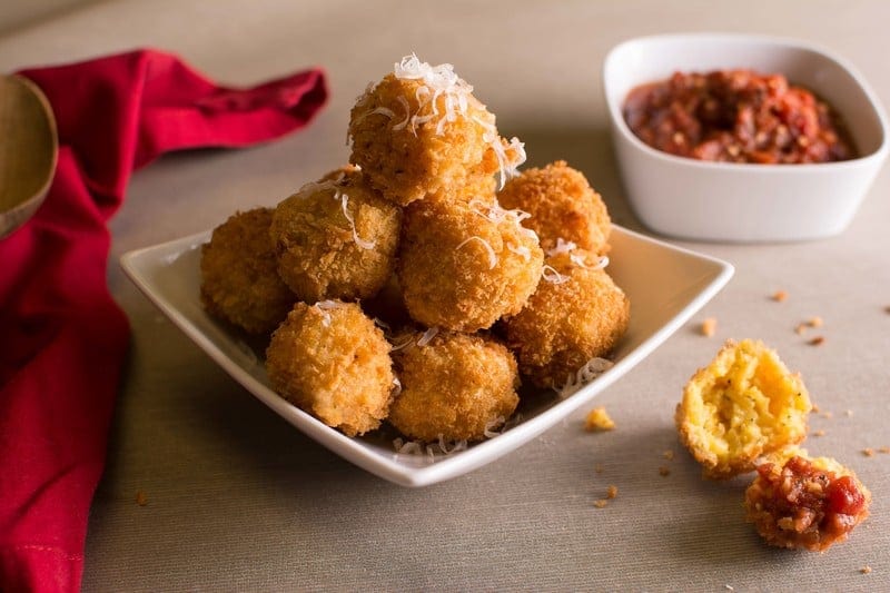 Saffron and Chanterelle Arancini (Fried Risotto Balls)