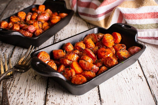 Saffron Honey Glazed Roasted Radishes