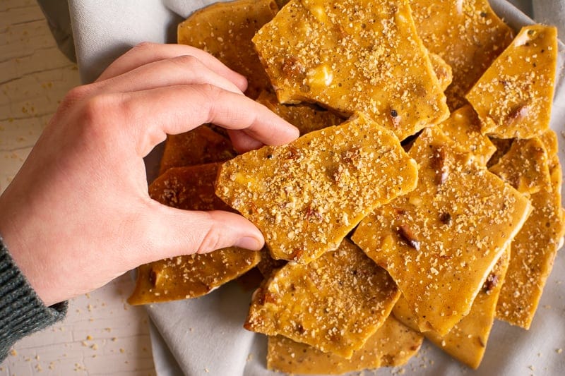 Saffron Salted Almond Brittle