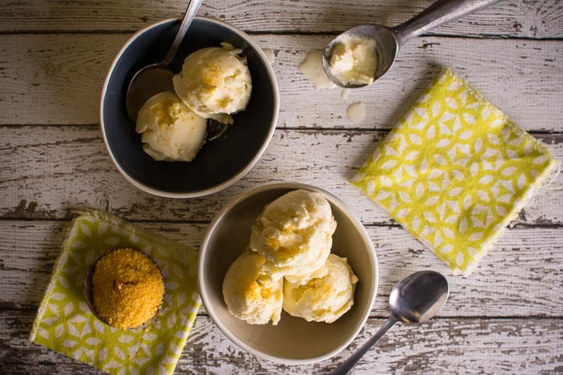 Saffron Salted Coconut Milk Ice Cream