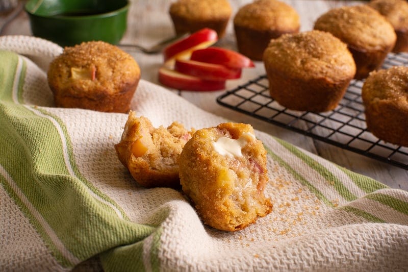 Smoked Sugar and Apple Muffins
