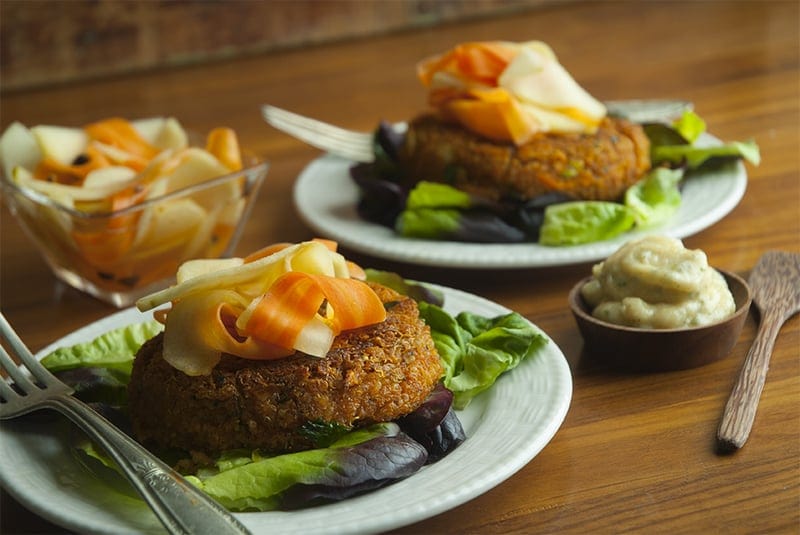 Smoky Quinoa Burgers with Garlic Mayo
