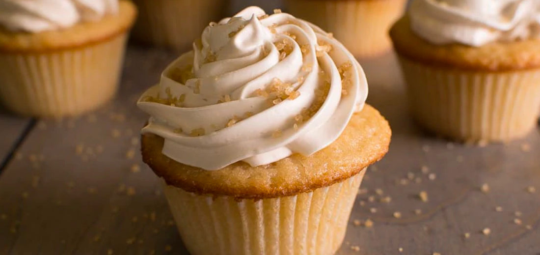 Maple Cupcakes with Smoked Sugar Frosting