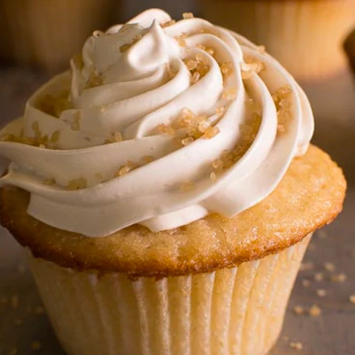 Maple Cupcakes with Smoked Sugar Frosting