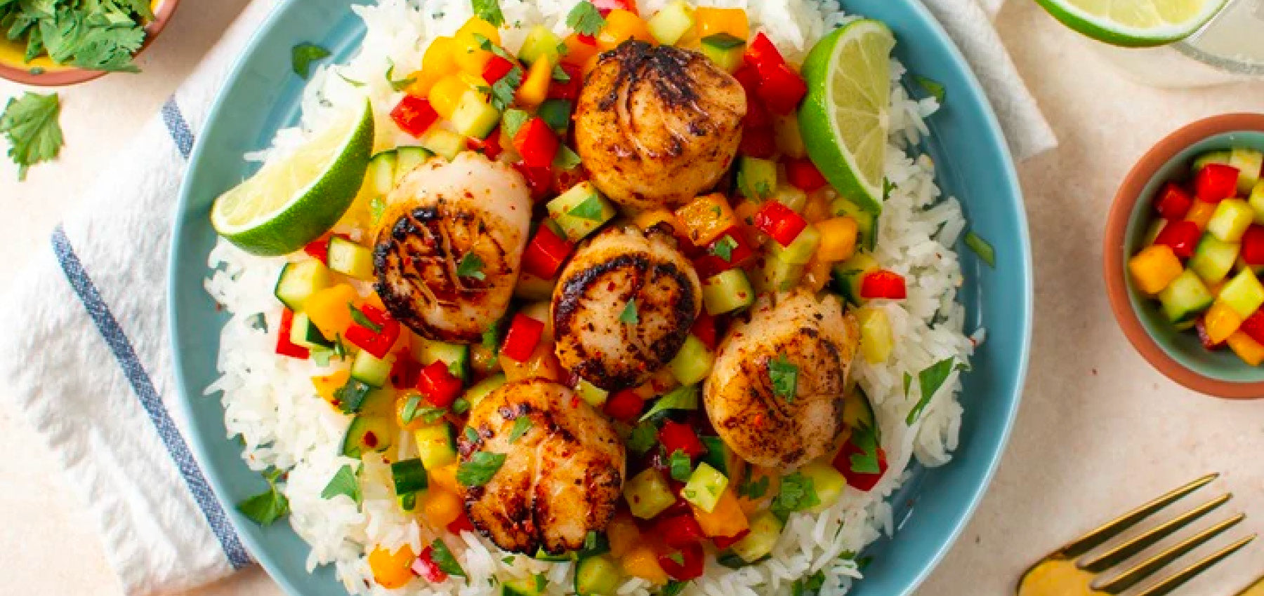 Tequila Chile Lime Scallops