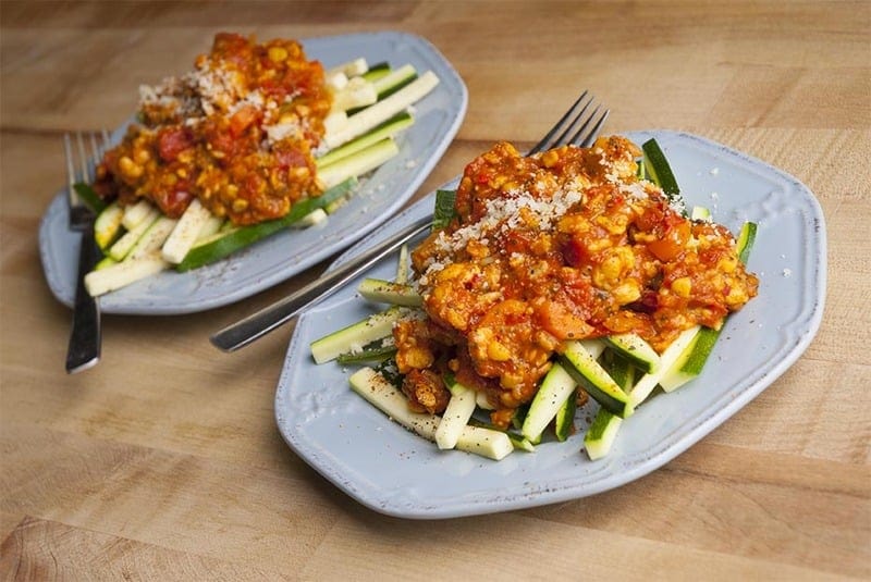 Vegan Cuban Bolognese with Zoodles