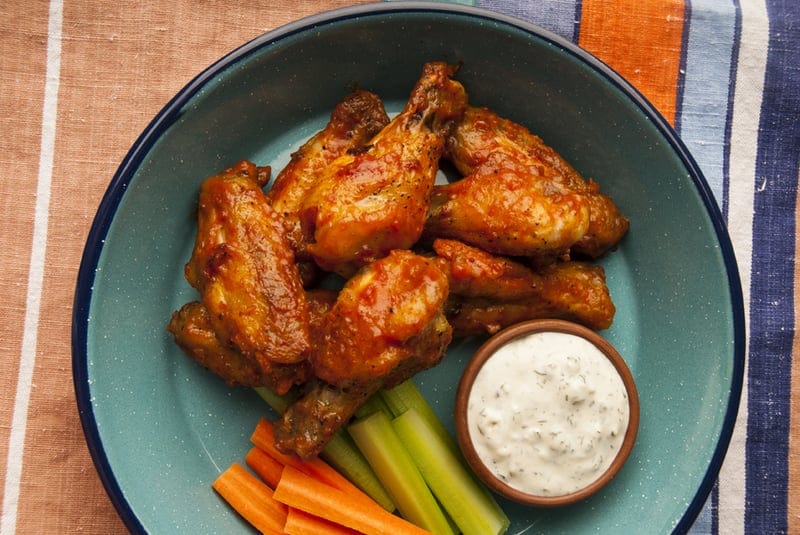 Vindaloo Wings with Blue Cheese Dip