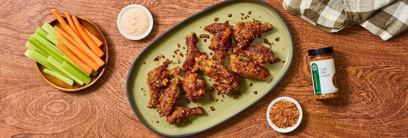 Garlic Chile Crunch Wings