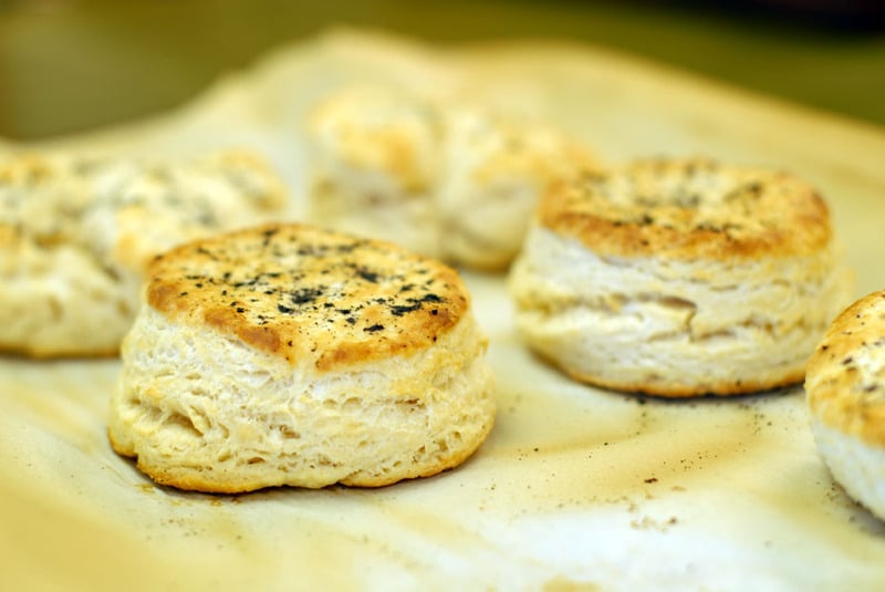 Cheesed & Peppered Biscuits  and Herbed Compound Butter