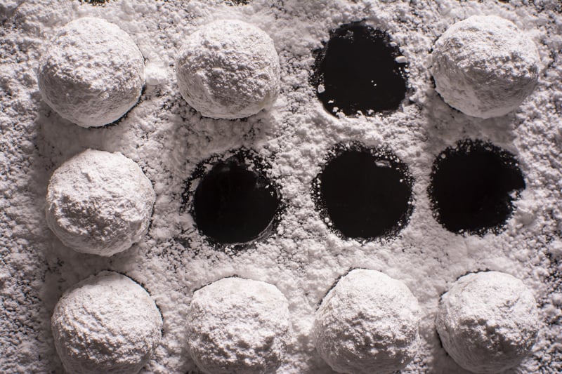Chocolate Peppermint Snowballs