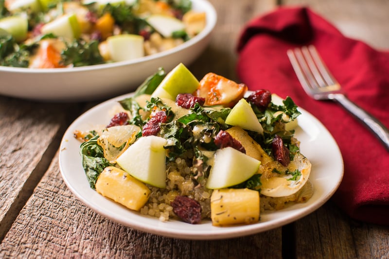 Maple Roasted Root Vegetables and Quinoa Salad