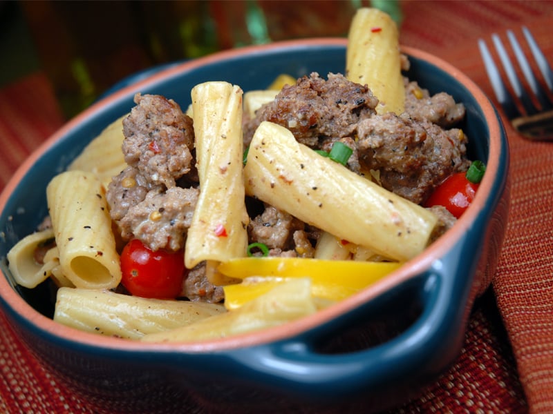 Rigatoni with Coffee Spiced Sausage