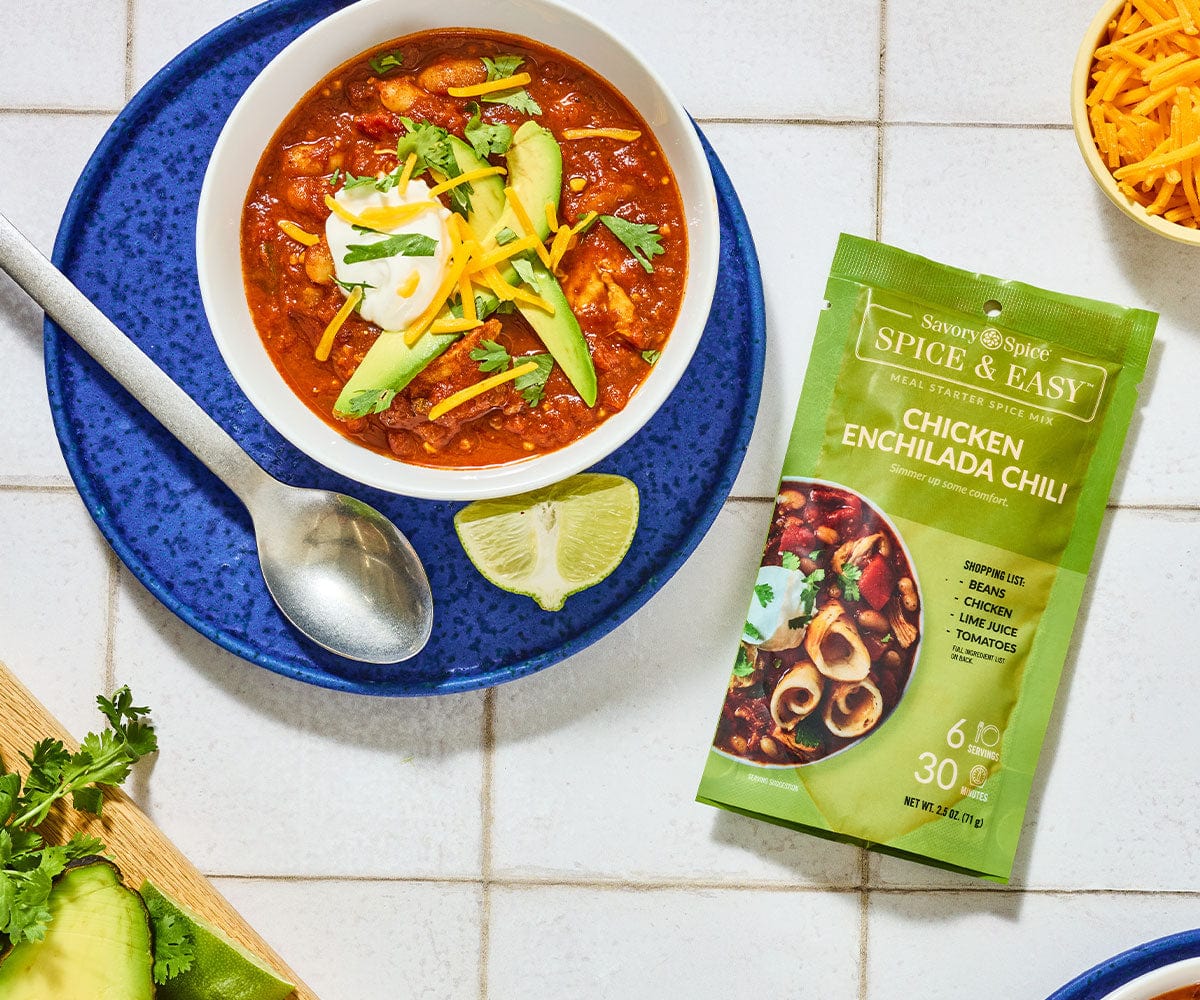 Chicken Enchilada Chili Recipe and Soup Mix – Savory Spice