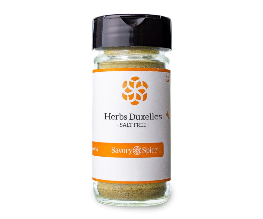 Herbs duxelles medium jar white background