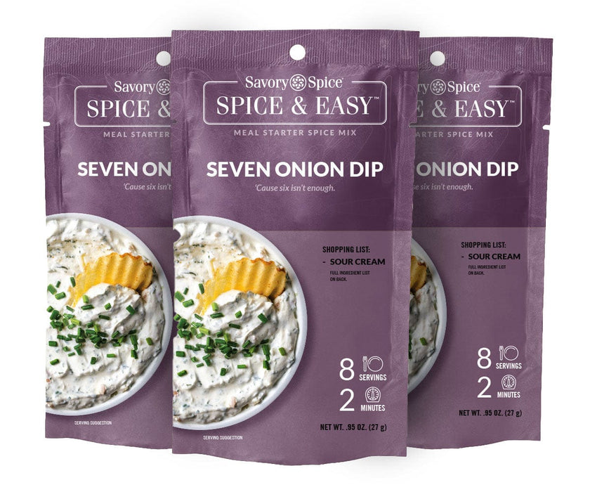 Three Seven Onion Dip Spice & Easy on white
