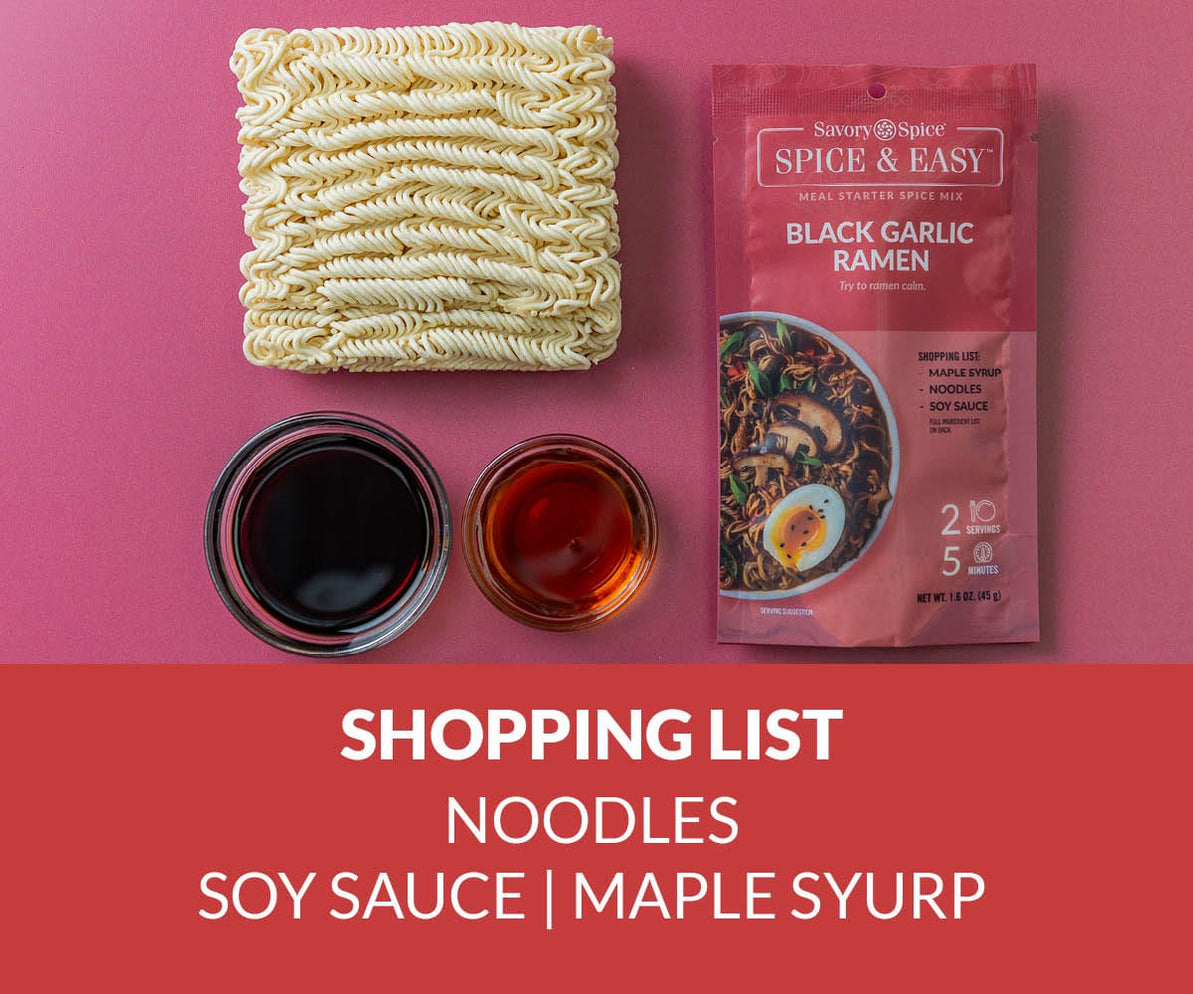 Black Garlic Ramen Soup Recipe Mix (Shoyu Ramen) Savory Spice