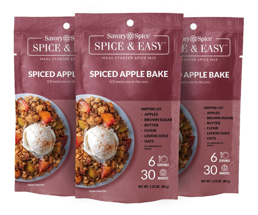 Three Spiced Apple Bake Spice & Easy on white