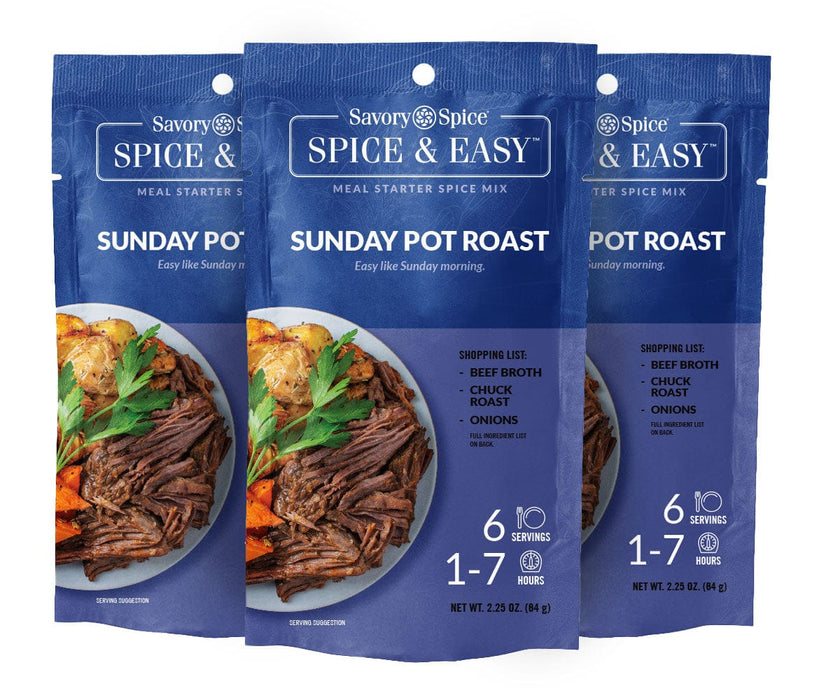 Three Sunday Pot Roast Spice & Easy on white